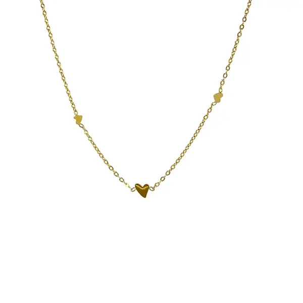 3 Hearts Gold Necklace