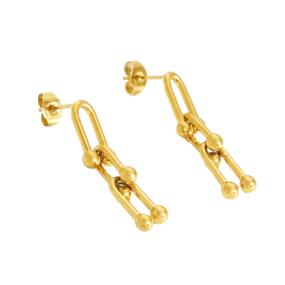 Hardwear Medium Link Earrings in Premium 18K Gold-Plated Stainless Steel