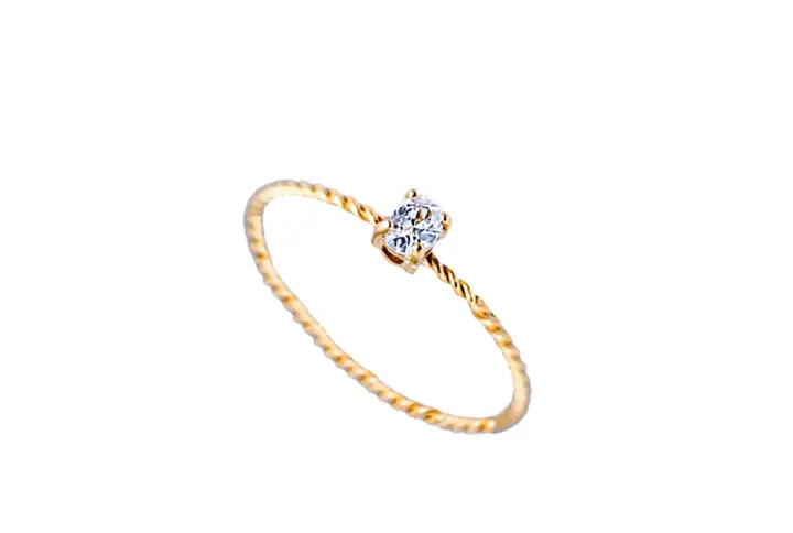 Lone Spark Gold Thin Ring