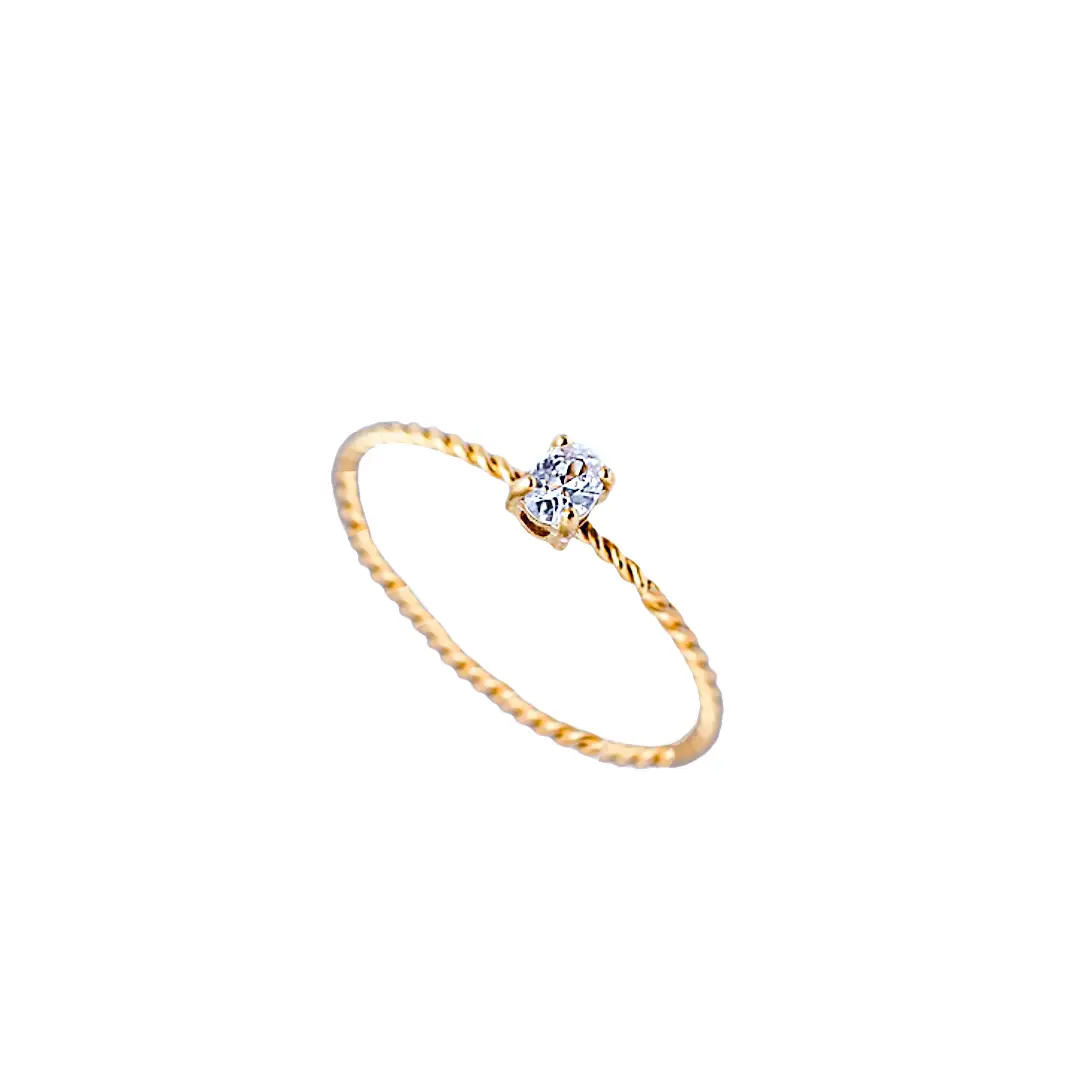 Lone Spark Gold Thin Ring