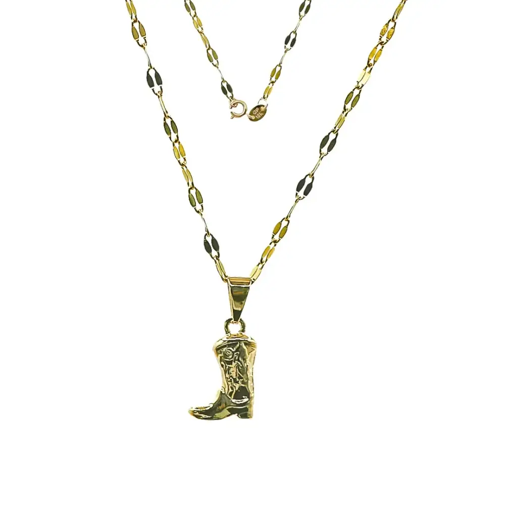 Wild West Boot Charm Necklace