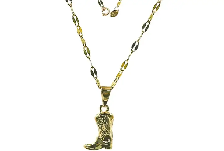 Cowgirl Boot Charm Necklace Keira K