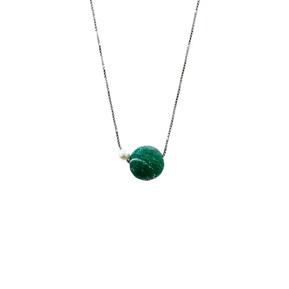 Emerald Frost Semi-Precious Stone Necklace