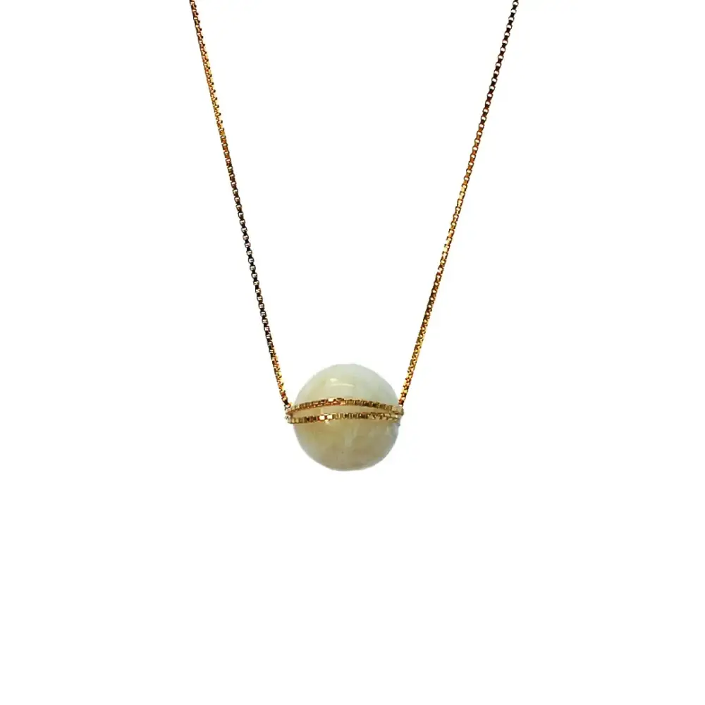 Golden Rays Semi-Precious Stone Necklace