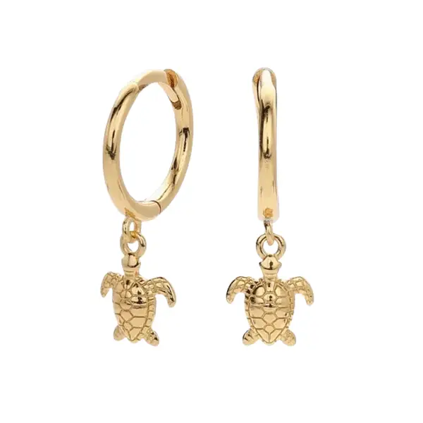 Kk Pics To Add 5 Gold Turtle Wisdom Small Hoop Earrings Keira K
