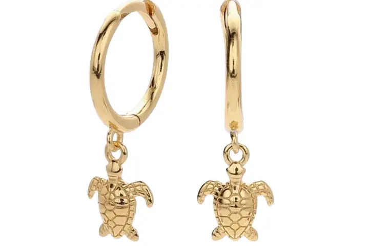 Kk Pics To Add 5 Gold Turtle Wisdom Small Hoop Earrings Keira K