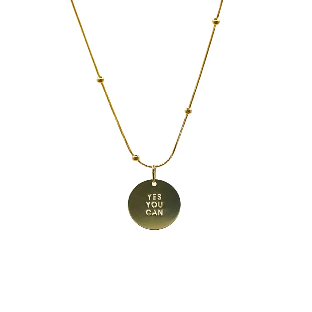 Yes You Can Coin Necklace