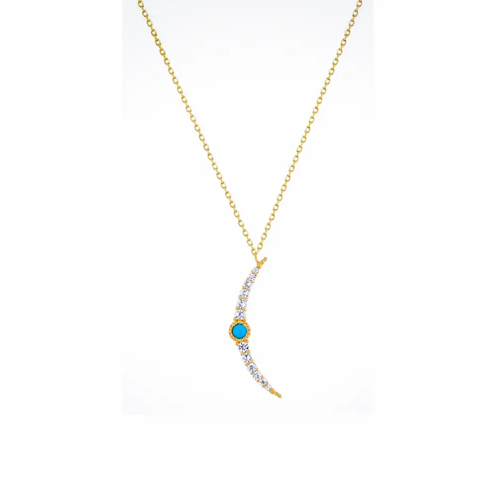 Azul Crescent Necklace