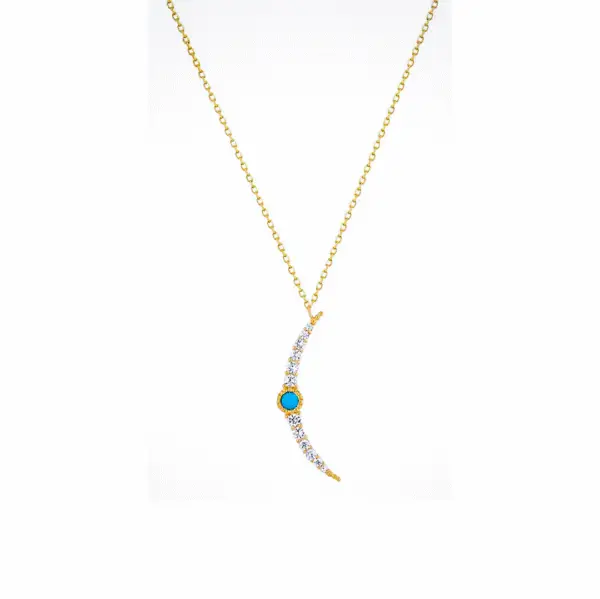 Azul Crescent Necklace